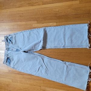 Zara super high rise baggy jean